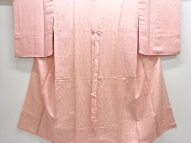 JAPANESE KIMONO / ANTIQUE RINZU FLORAL PATTERN WOVEN JUBAN